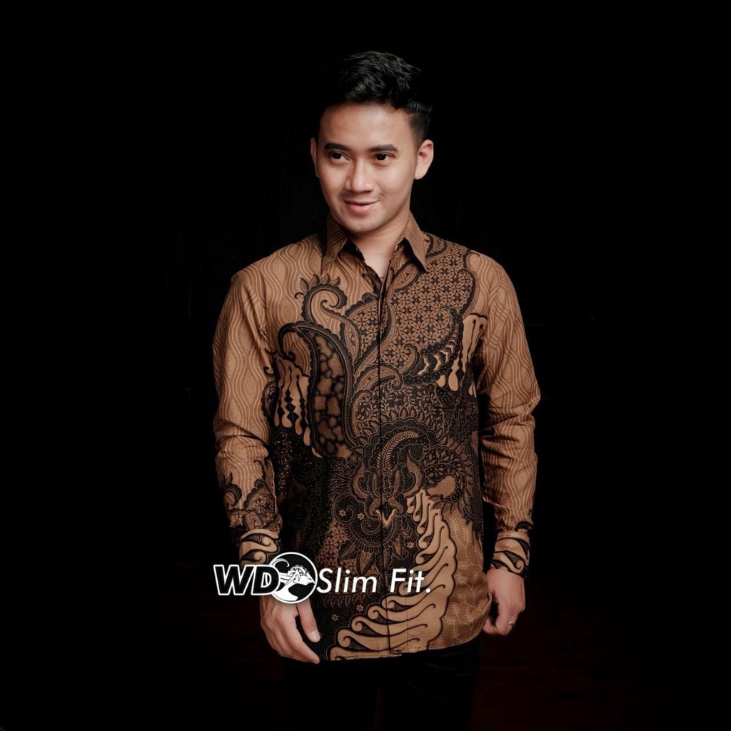 Baju Batik Kemeja Batik Pria Lengan Panjang Size M L XL XXL Fashion Pria Formal Terlaris