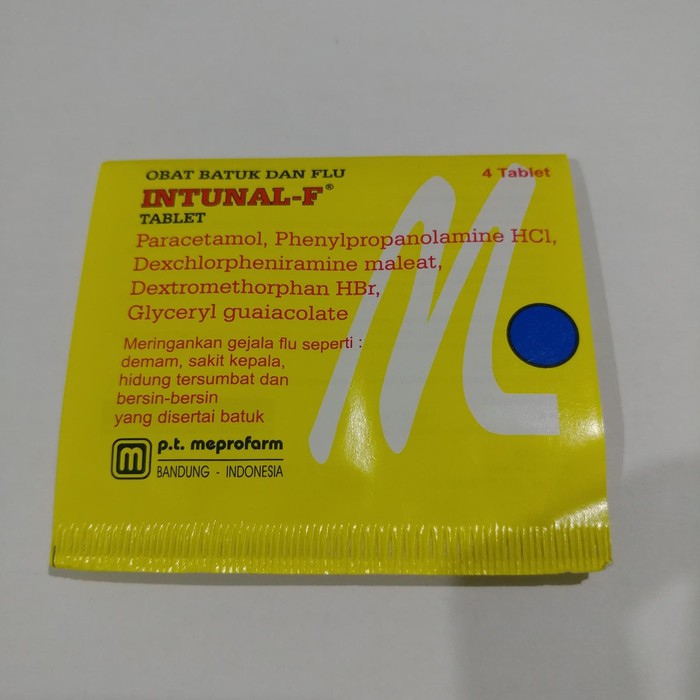 INTUNAL F STRIP OBAT BATUK PILEK FLU PARACETAMOL