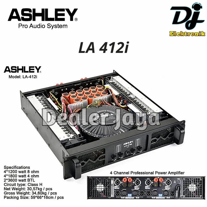Power Amplifier Ashley LA 412i / LA412i - 4 channel