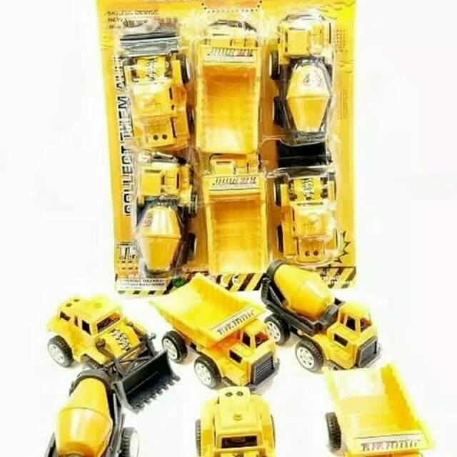 Diecast Mobil Kontruksi Bangunan / Diecast Truck Set kontruksi isi 6 Pcs