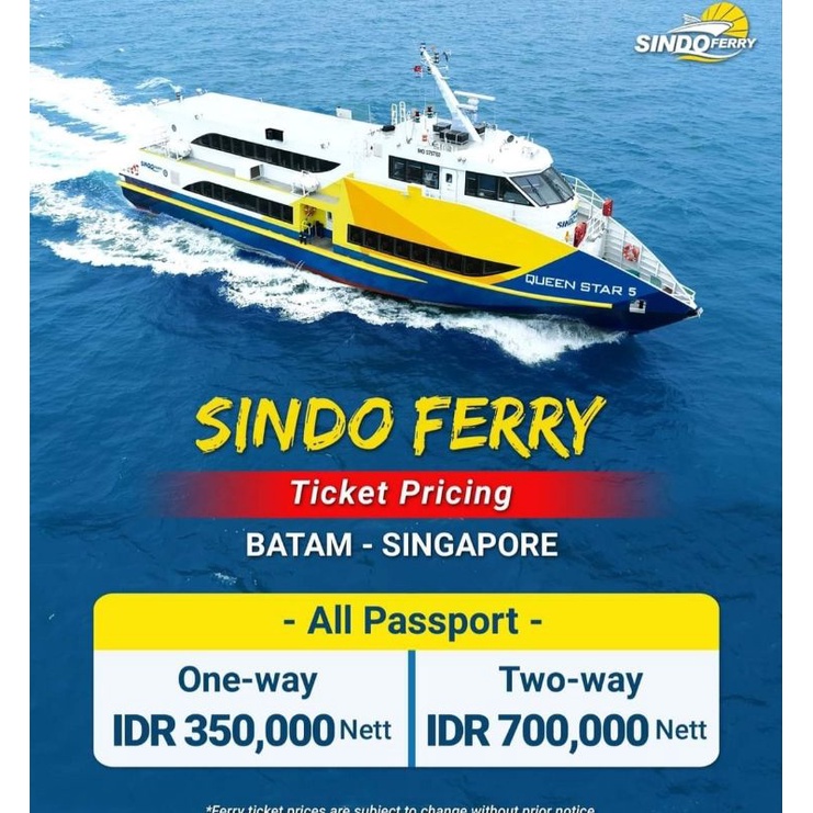 Tiket Kapal Ferry PP Batam Singapore termurah