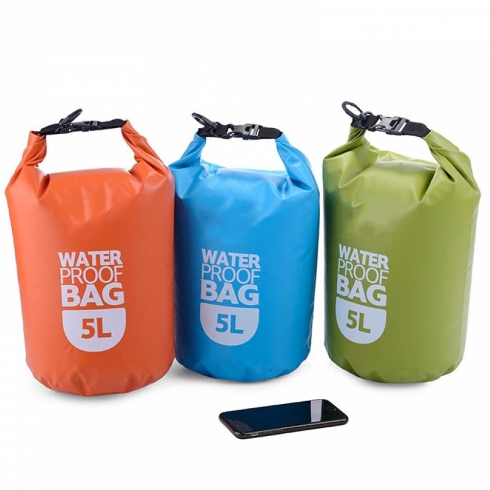 Tas Penyimpanan Waterproof Anti Air Dry Bag 5 Liter Tas Anti Air Diving / Snorkling / Berenang tas Anti Air Diving RANDOM