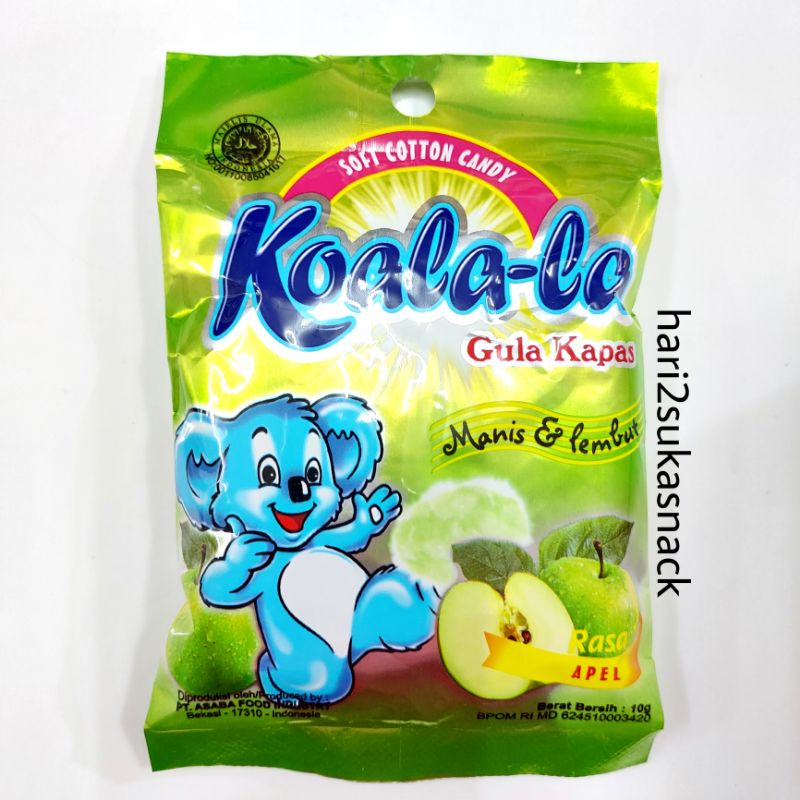 

Koala-la Koalala Permen Gula Kapas Rasa Apel