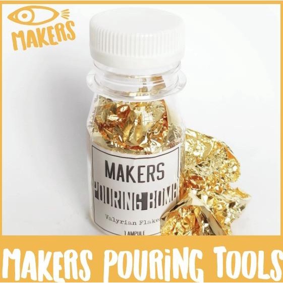 

Diskon MAKERS Pouring Tools - Valyrian Gold Flakes for acrylic & resin pours Diskon