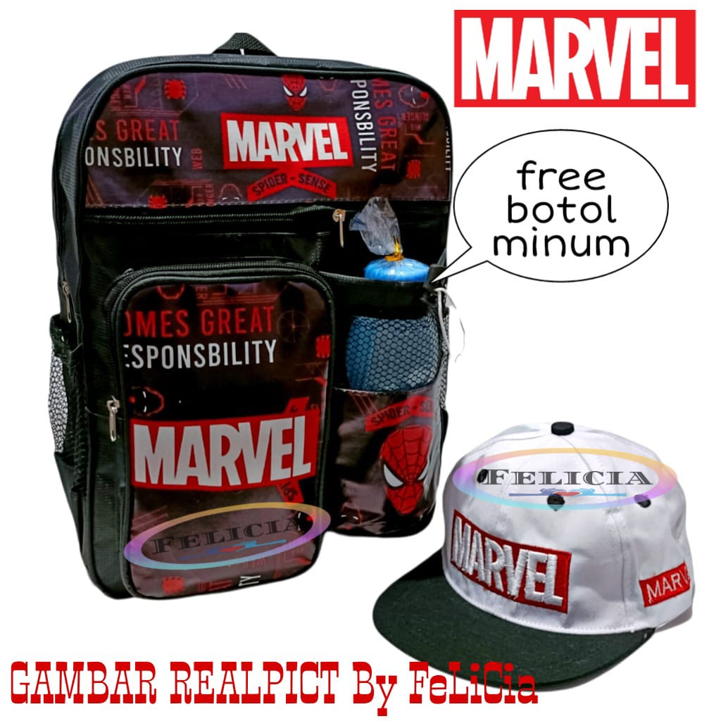 Ransel Anak Marvel Spiderman Paket Produk Baru