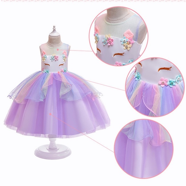 Grosir DRESS UNICORN ANAK / DRESS TUTU UNICORN / GAUN ULANG TAHUN PESTA UNICORN ANAK