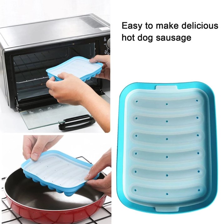 Cetakan Sosis Kue Telur Puding Es Silikon DIY Sausage Silicone Mold