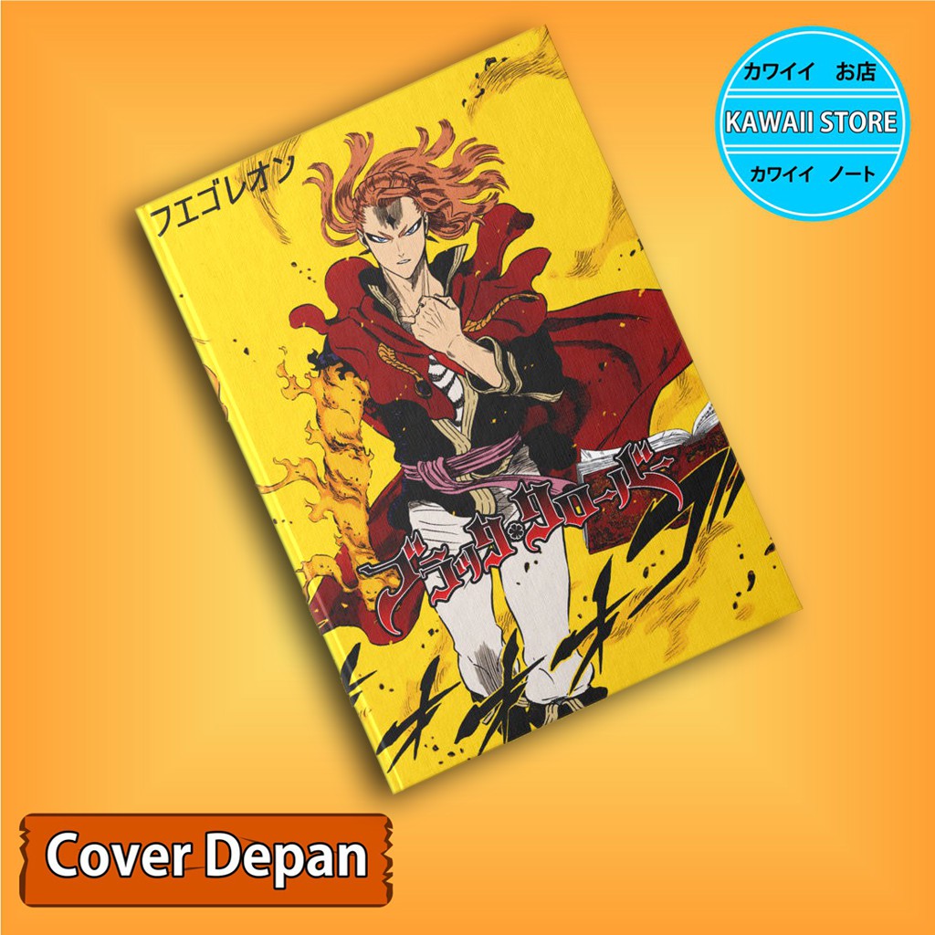 

Notebook / Pocket book Hard Cover Anime BLACK CLOVER FUEGOLEON uk A5 & A6 / Notes Book