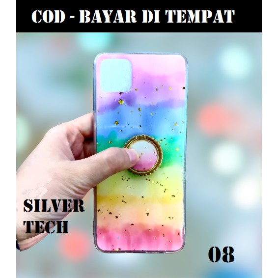 SOFTCASE EPOXY GLITTER + RING REALME C11 / XIAOMI  REDMI NOTE 9 / REDMI NOTE 9 PRO / REDMI 9A