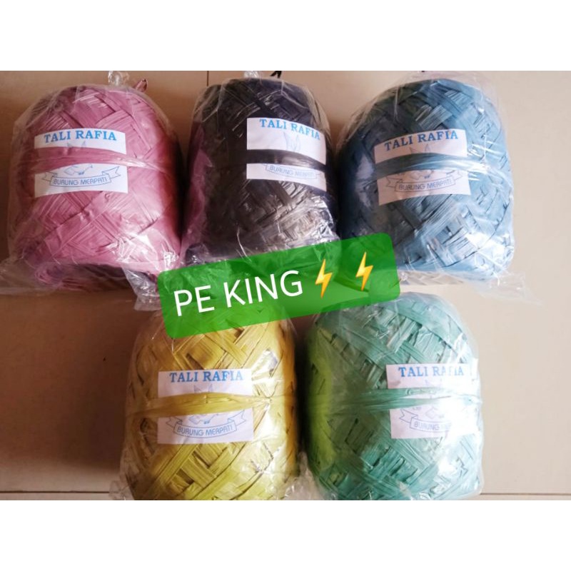 

Tali Rafia Hitam Biru Merah Hijau Warna 1/2 Kg 1/4 Kg 500 gr 250 gr Kirim Kilat