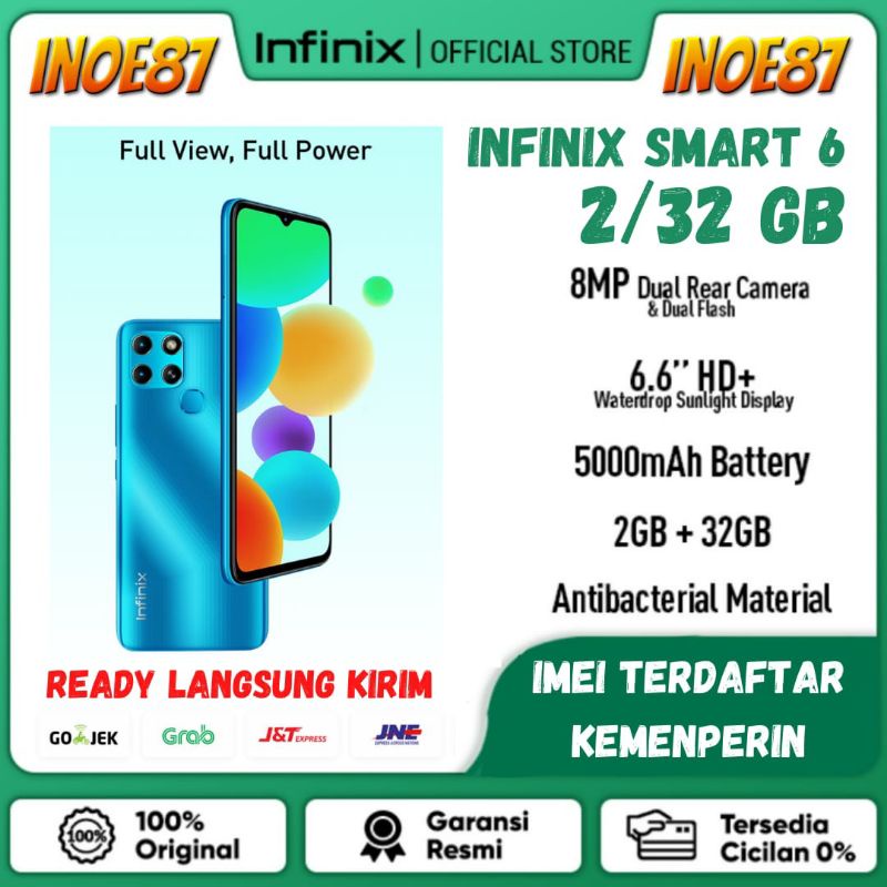 INFINIX SMART 6 2/32 Gb 5000Mah Battery Garansi Resmi