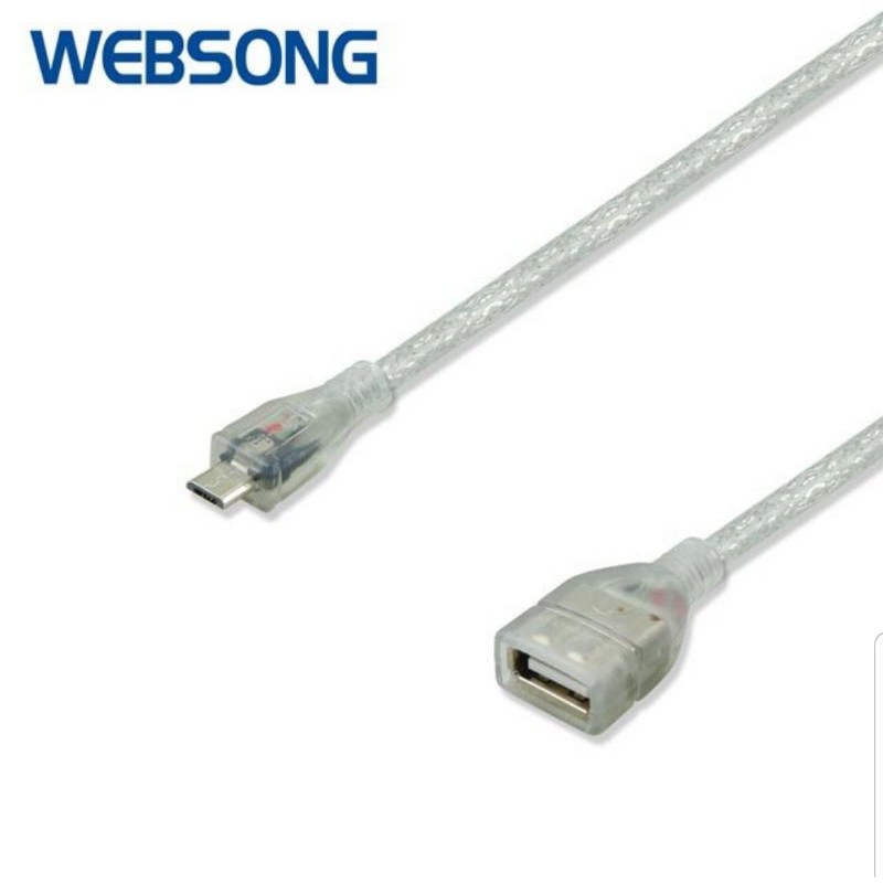 Kabel USB Micro B Male to USB A Female 20CM High Quality WEBSONG