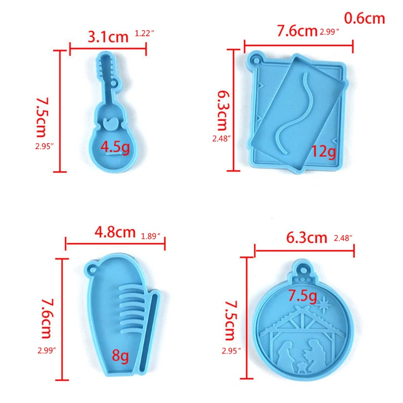 SIY  Keychain Epoxy Resin Mold Earrings Pendant Silicone Mould DIY Crafts Jewelry Necklace Casting Tools