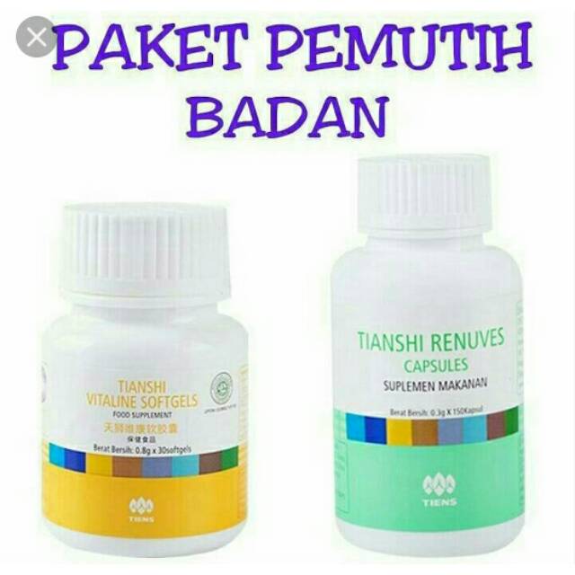 Produk herbal TIENS paket pemutih BADAN