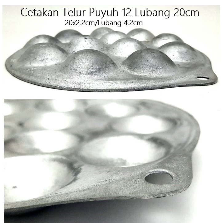 Cetakan Terlur Puyuh 12L Aluminium 20cm