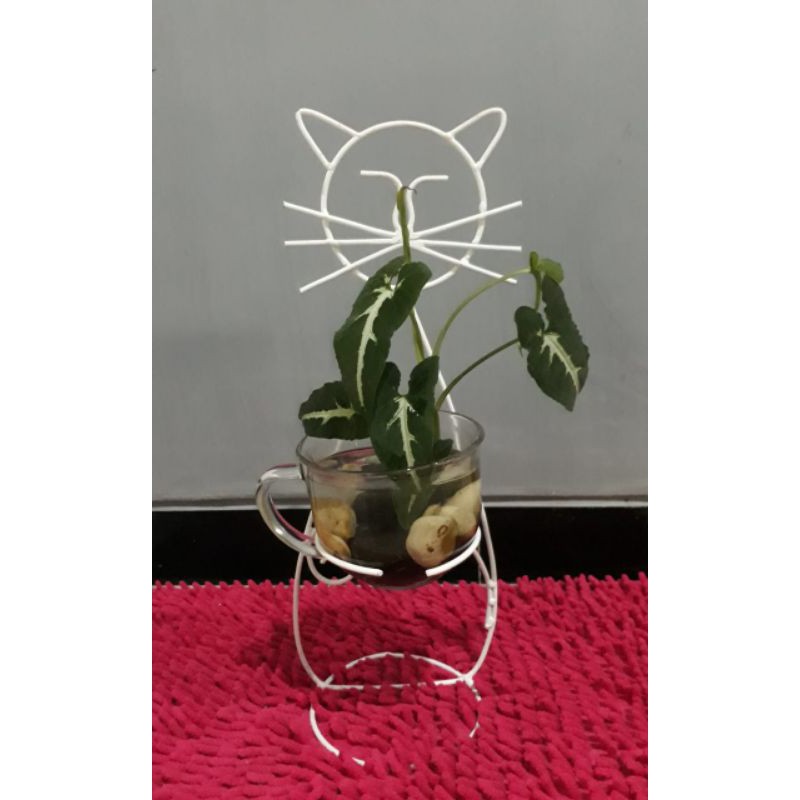 vas bunga karakter rak tanaman bahan besi