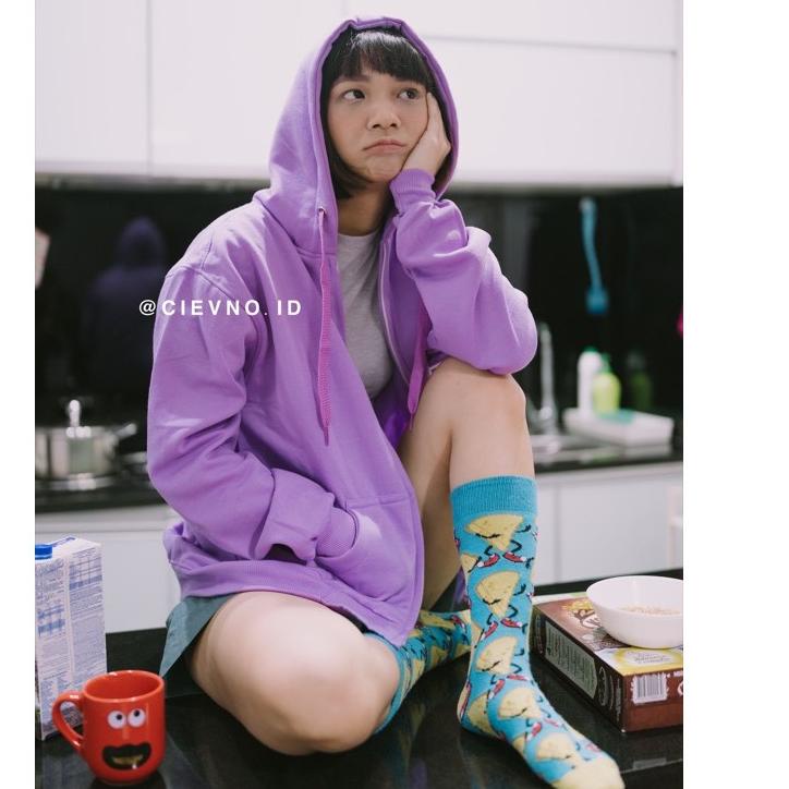 ✈ HOODIE ZIPPER POLOS UNGU MUDA SIZE M - XXXL ♗