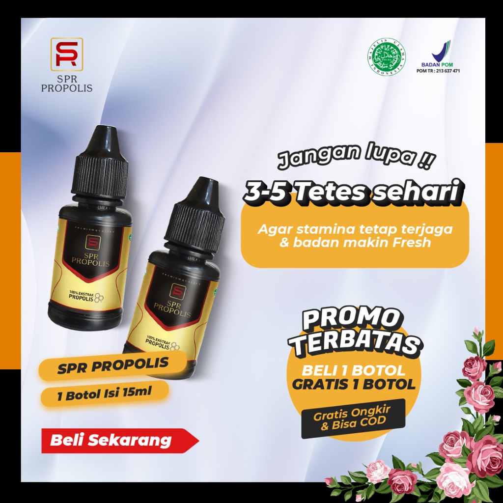 SPR Propolis Original Herbal Alami BPOM Obat Batuk Pilek Demam Panas Dingin