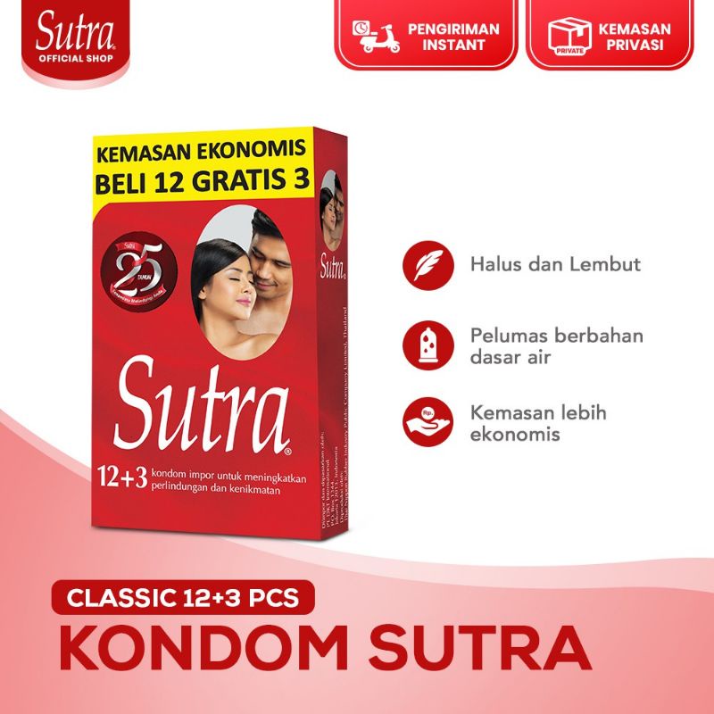 *PRIVASI AMAN* Kondom Merah Sutra Classic isi 12 Pcs