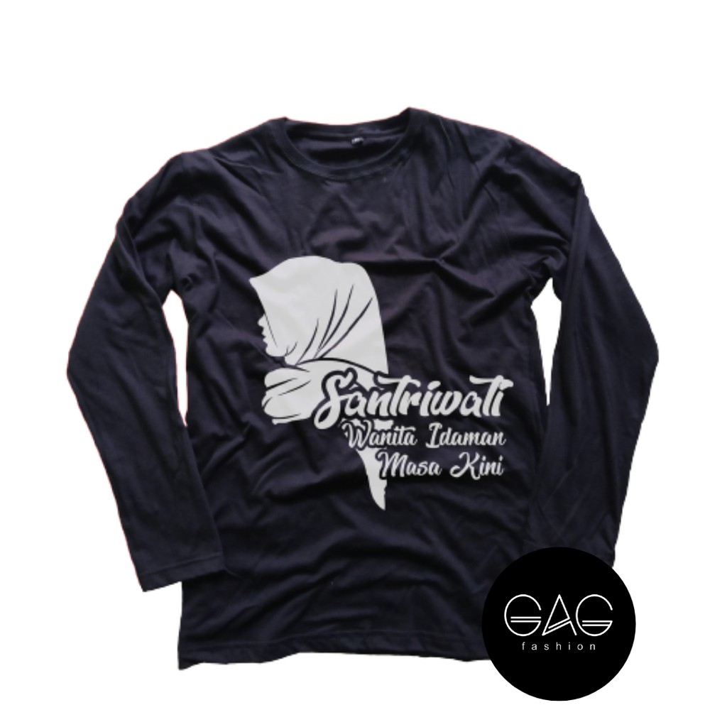 Kaos SANTRIWATI  -Kaos Santri Salafy/KD029 Kaos Pria/Wanita