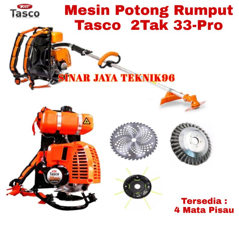 Mesin Potong Rumput Tasco 2Tak 33-Pro Multifungsi