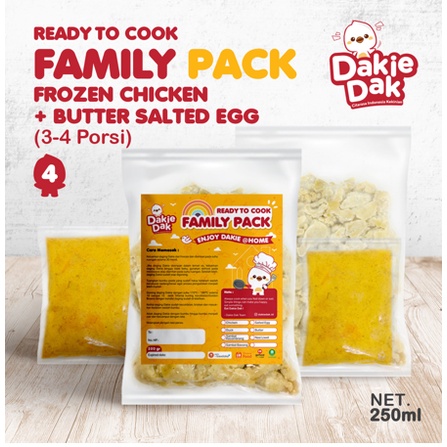 

Dakie Dak Family Pack Frozen Chiken + Butter Salted Egg 250gr