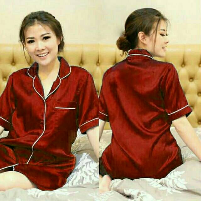 Promo: daster satin polos 10 warna/ grosir daster / grosir piyama