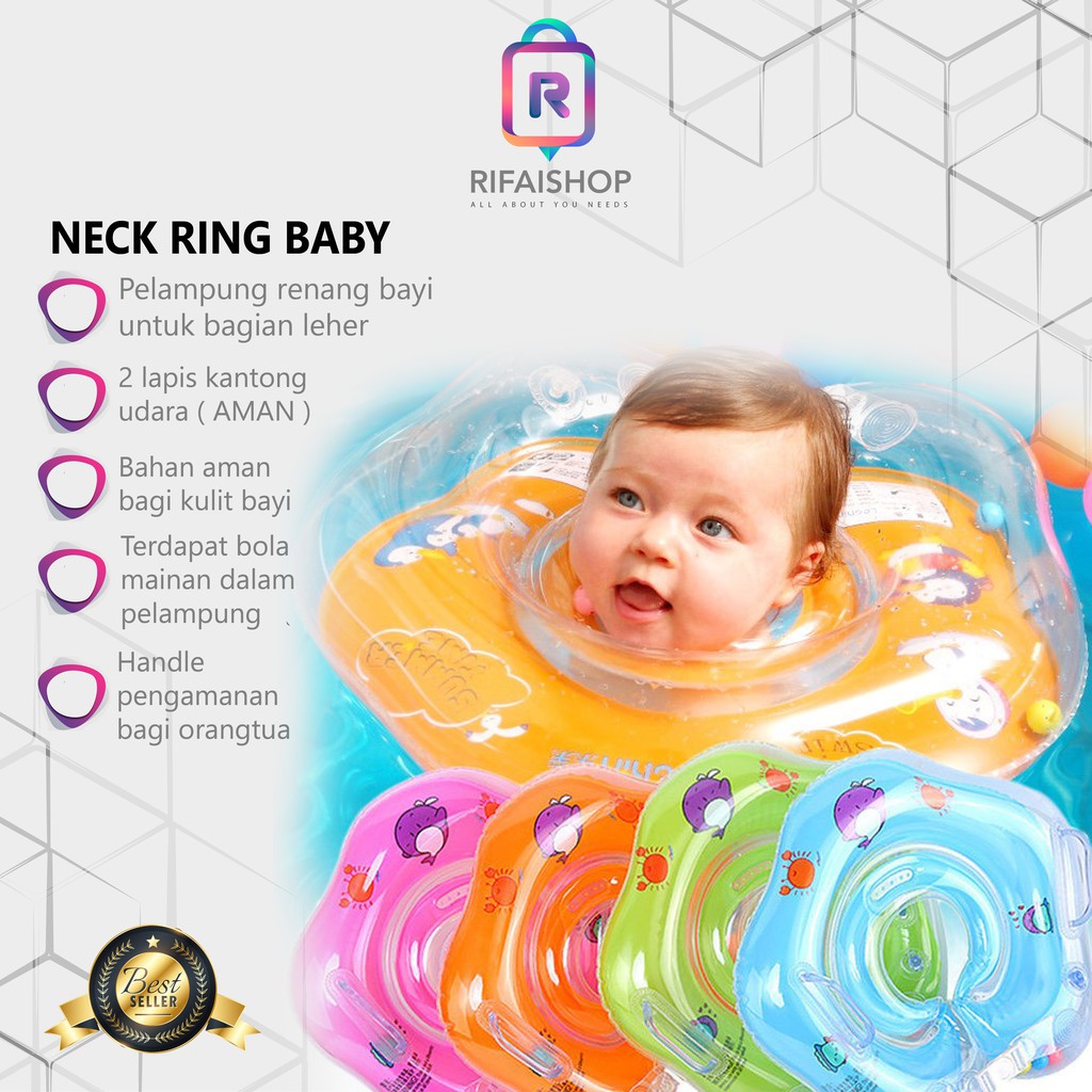 NECK RING BAYI | Pelampung Renang Anak | Ban Leher Baby Neckring