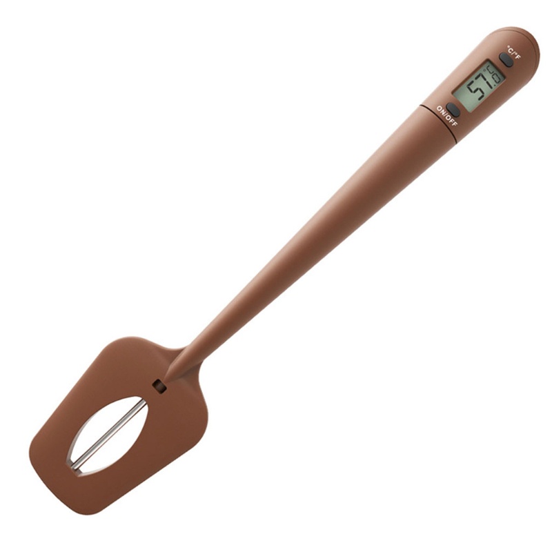 Spatula Termometer Digital Bahan Silikon Warna Permen