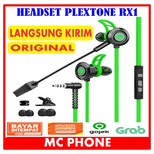 Headset Gaming Plextone XMOWi RX1 Dual Microphone Detachable HD Mic Earphone Gaming