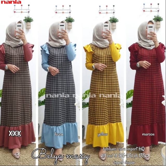 GAMIS KAOS // ANDARA MAXY // GAMIS BAHAN KOAS IMPORT
