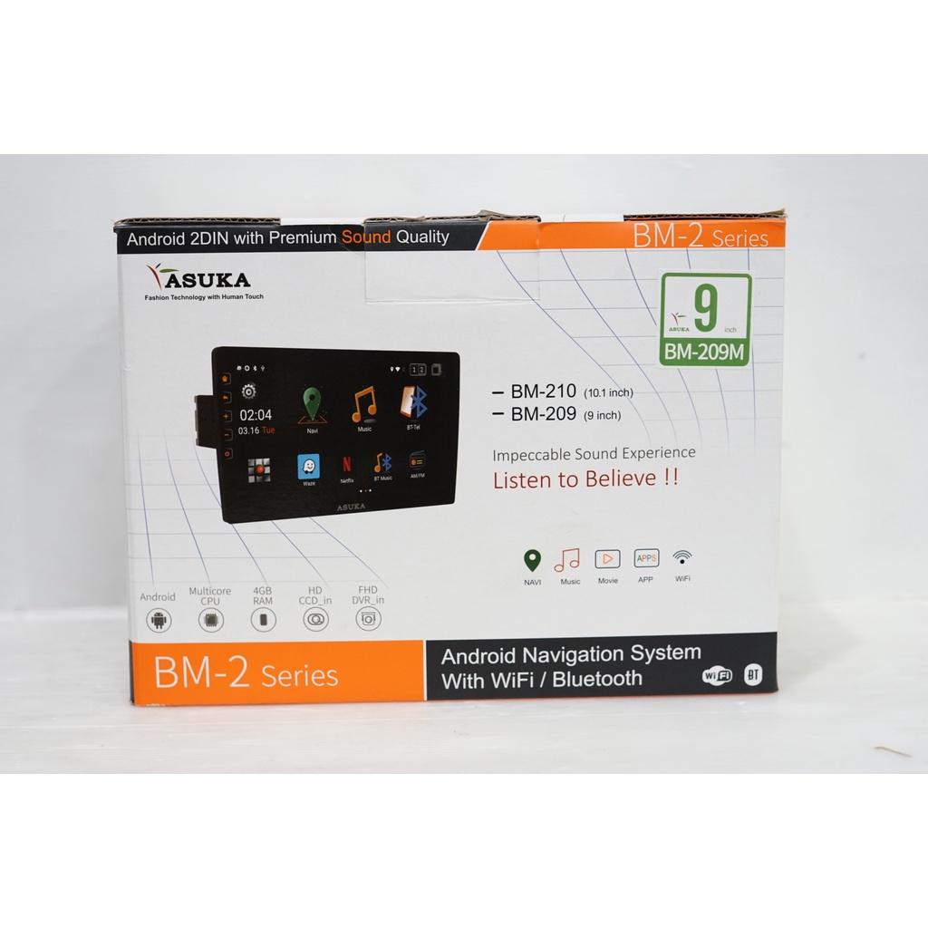 HEAD UNIT ANDROID DOUBLEDIN ASUKA 4/64GB 9INCH BM-209