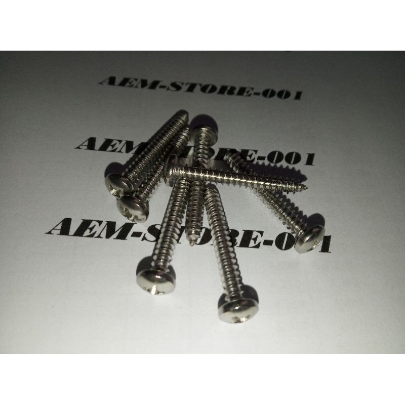 sekrup jp #8 x 1.1/4'' (4.1 x 31milli) stainless 304 A2-70