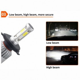 HLXG Lampu Mobil LED COB Headlight 8000LM H1 S2 Chip 2 PCS - Silver