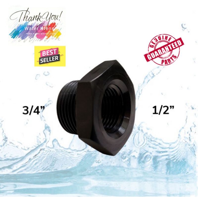 Bushing Drat Luar 3/4 inch Drat Dalam 1/2 inch