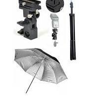 Diskon Terheboh Paket Light stand strobist - light stand 200cm -flash holder b - payung 33inch PAKET MINI STUDIO