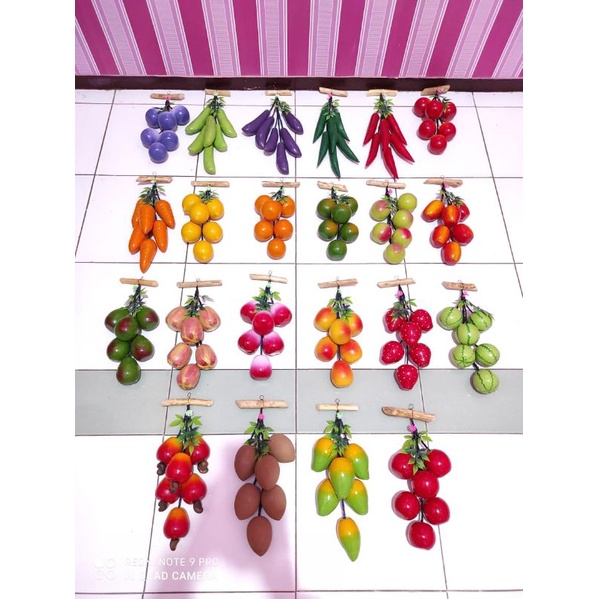 Buah kayu / Buah replika / hiasan dapur /hiasan dinding