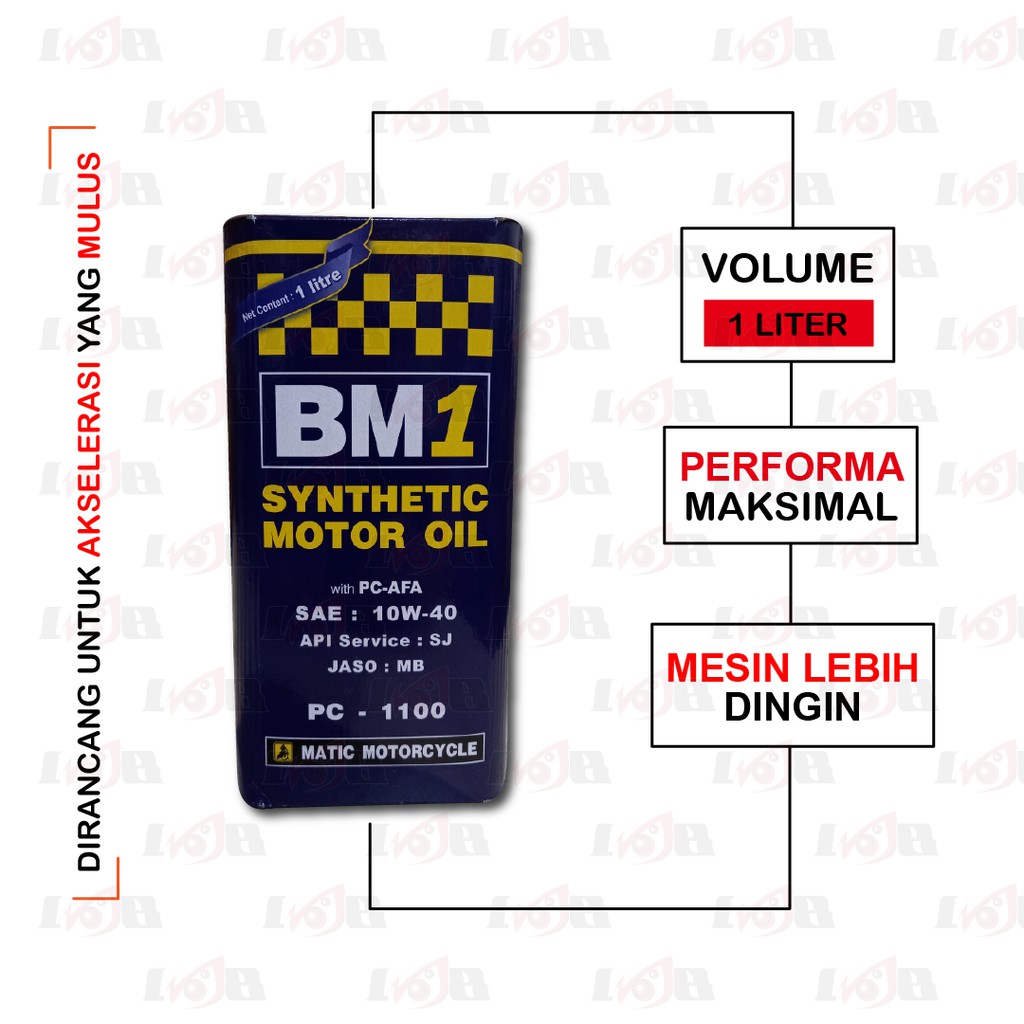 Oli BM1 Matic 1 Liter PC 1100 sae 10w40 1000ml Universal Motor Matik Synthetic