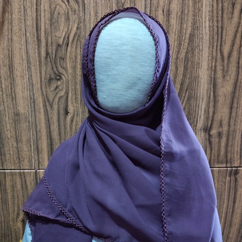 pashmina bordir / hijab crochet / pasmina picot / pashmina bordir