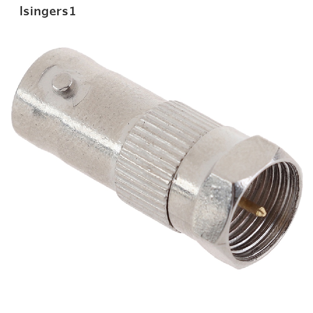 (lsingers1) 1pc Adapter Konektor Kabel Coaxial BNC Female Ke Tipe F Male RF Bahan Metal