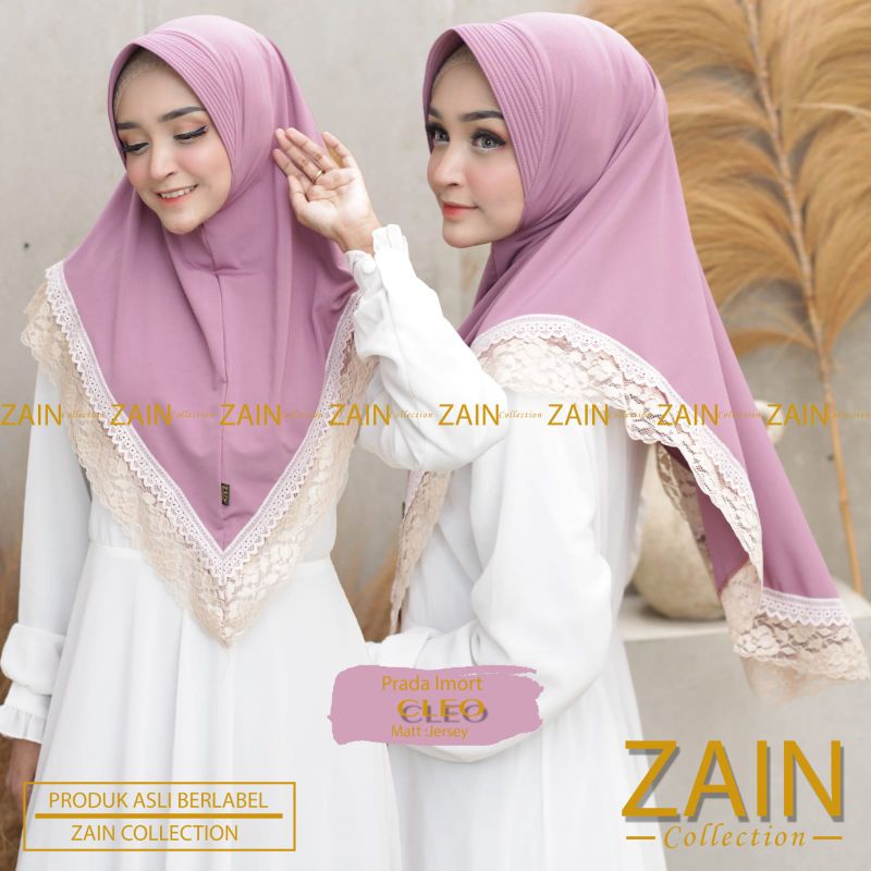 Jilbab Bergo Instan Simpel Cleo Prada Ori Zain-Purpel