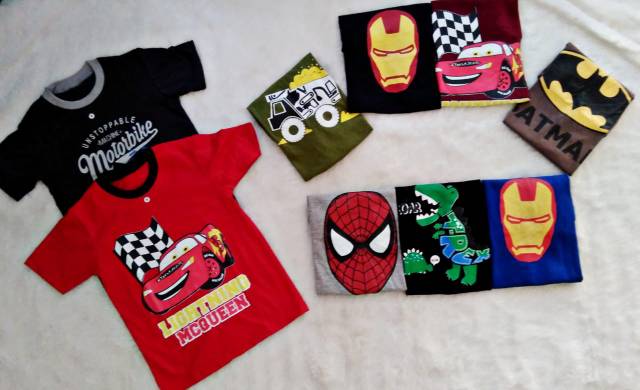 (COD) BAJU KAOS ANAK superhero LAKI LAKI usia 1-6 tahun-5