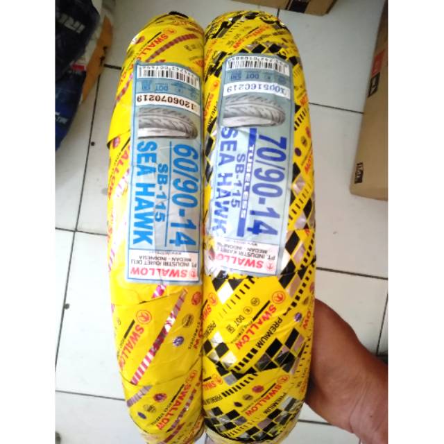 Paket ban tubles matic swallow uk.60/90 & 70/90.ring 14..free pentil.untuk semua motor matic