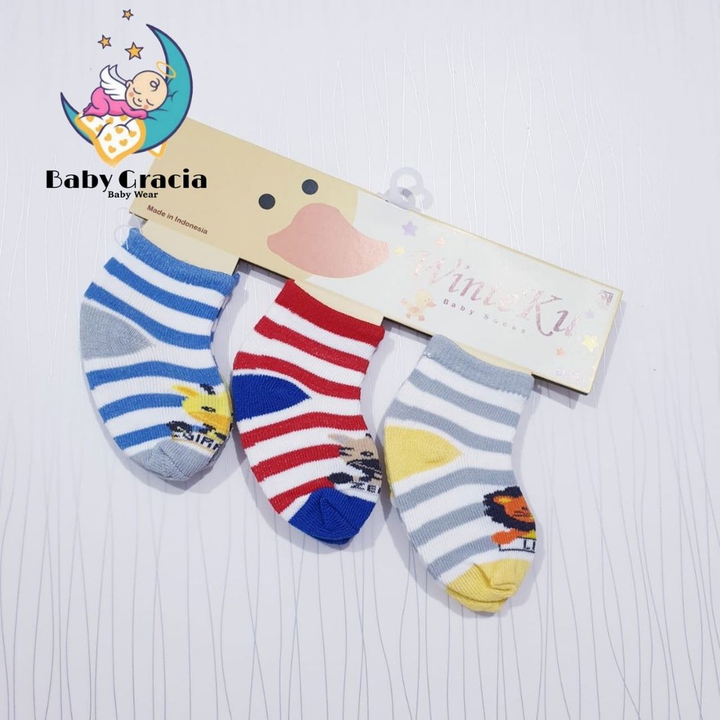 kaos kaki bayi motif lucu dan keren murah isi 3 pasang