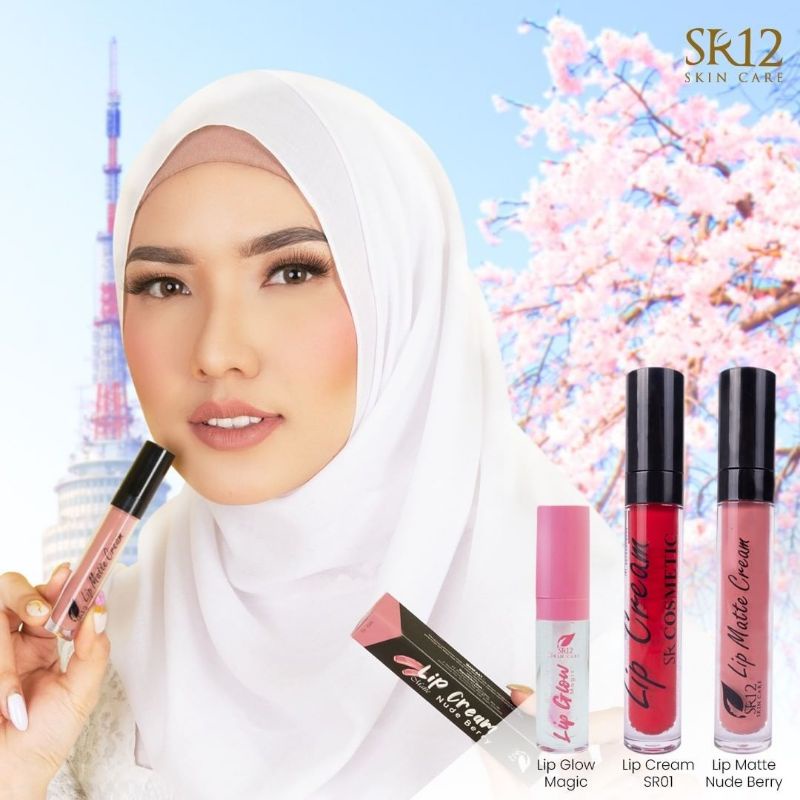 LIPCREAM SR12 RED - NUDE - PINK - NUDE BERRY - SWEET PINK - CHERISH ME - LIP CREAM - LIPMATTE BPOM