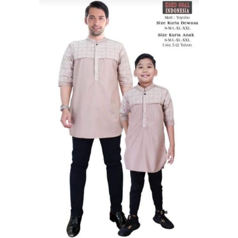Baju Kokoh Kurta Warna Lengan 3/4,Design 03 By Koko Goal Indonesia