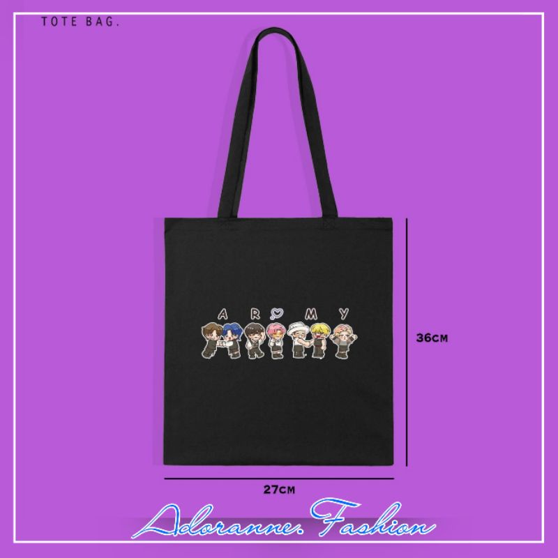 TOTE BAG BTS/TOTEBAG BT21 ARMY/TOTENAG CANVAS