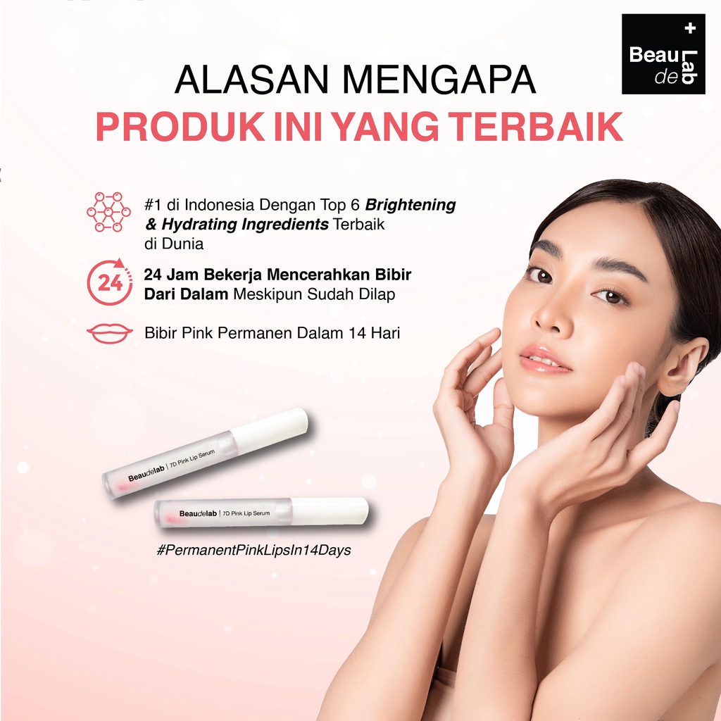 Beaudelab 7D Pink Lip Serum  I Lipgloss Bening Lip Balm I Serum Bibir Pink Alami-4