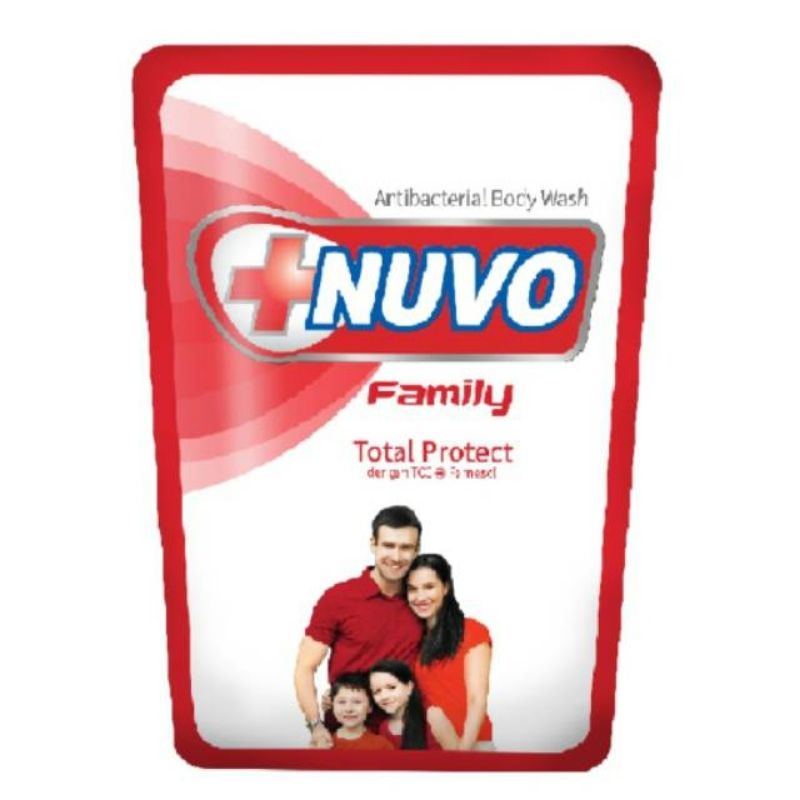 NUVO Body Wash / sabun mandi cair Antibacterial Pouch 450ml