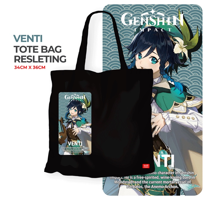 Galeri Otaku - Totebag Premium Genshin Impact Edition